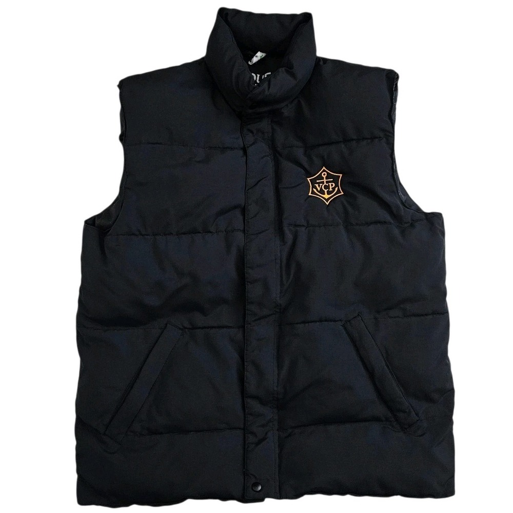 Veuve Clicquot (Mens Large) Puffer Vest Black Champagne France Embroidered Logo